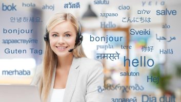 woman-headset-words-foreign-lang